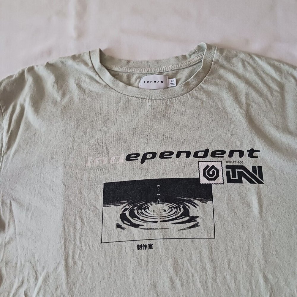 Independent T-Shirt Size XXL 95 Osaka Light Green Topman Water